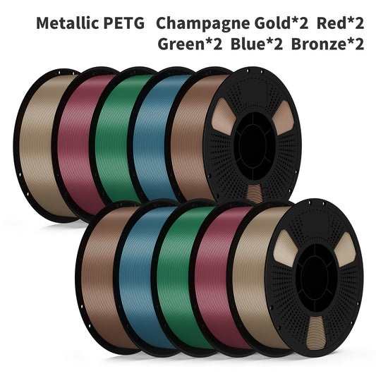 LEVEMAKER Metallic PETG 3D Printer Filament 1.75mm 10kg--Bundled Sales