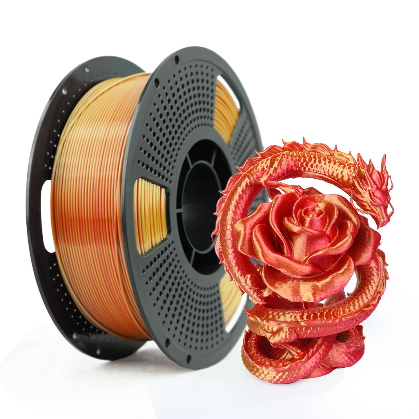 LEVEMAKER Dual-color Silk PLA 3D Printing Filament 1.75MM 1KG--Silk + Color Blend
