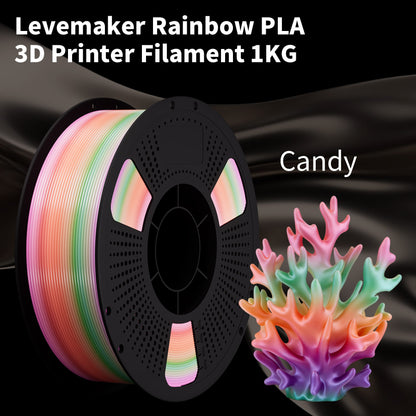 LEVEMAKER Rainbow PLA Series 3D Printing Filament 1.75MM 1KG