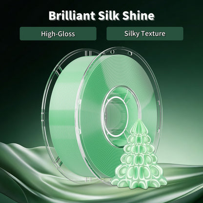 LEVEMAKER PLA Silk 3D Printer Filament 1.75mm, Shiny Silky Glossy Finish, High Speed 300mm/s Compatible with Bambu Lab / Creality