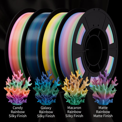 LEVEMAKER Rainbow PLA 3D Printing Filament 1.75MM 250g*4