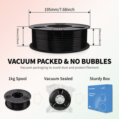 LEVEMAKER TPU 95A 3D Filament 1.75MM 1KG- High Elasticity & Tear Resistance