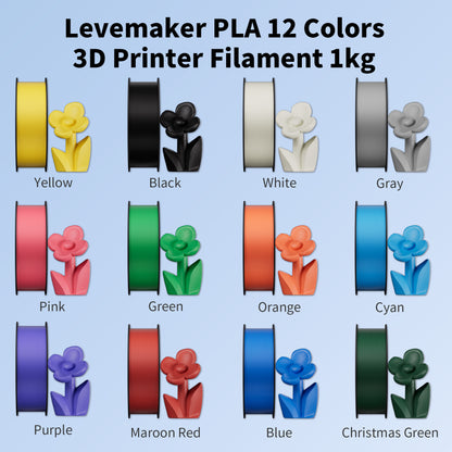LEVEMAKER PLA 3D Printer Filament 1.75mm 1KG-- Beginner Friendly