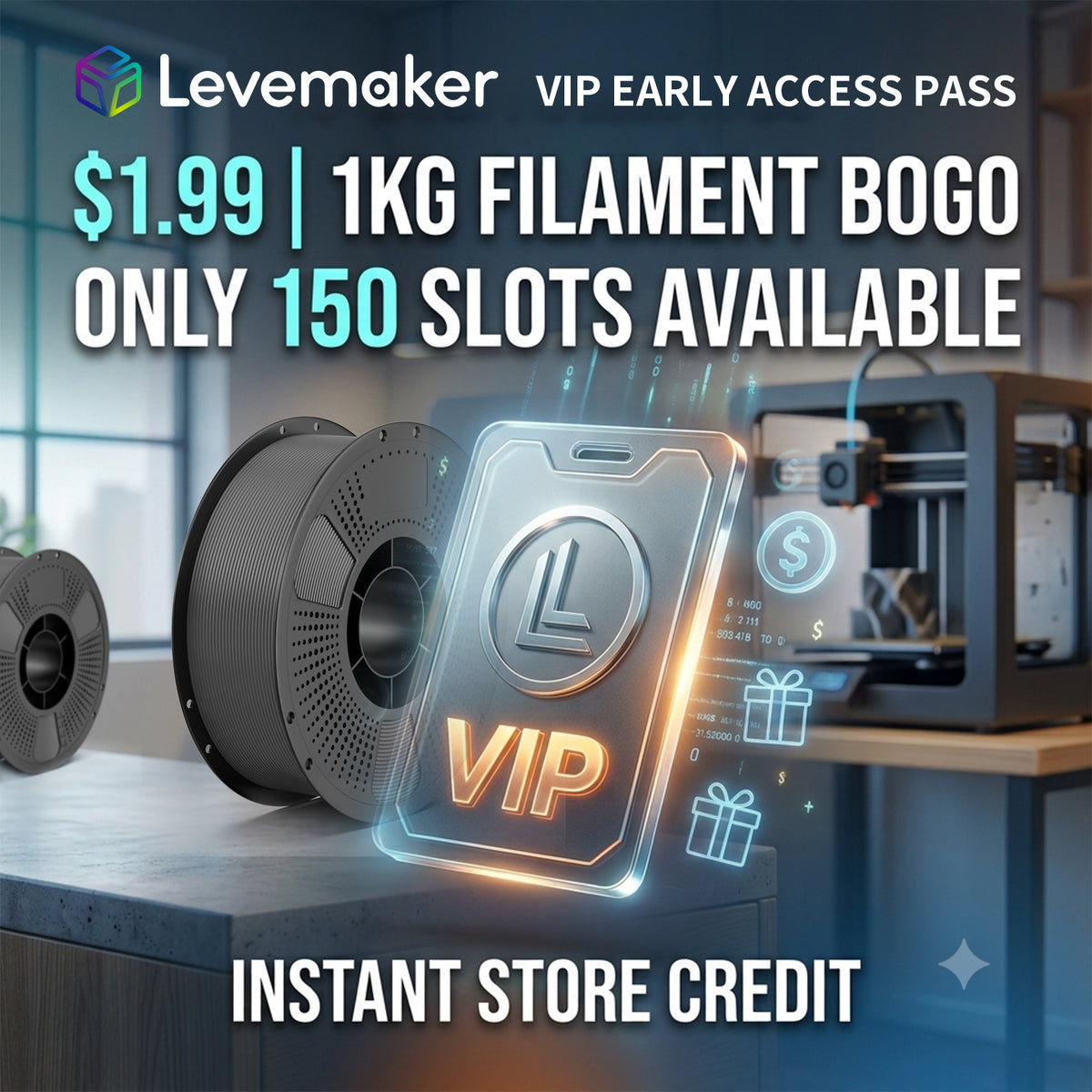Levemaker VIP Early Access Pass – $1.99 [Limited to 150 Slots | 1KG BOGO & $1.99 Credit]