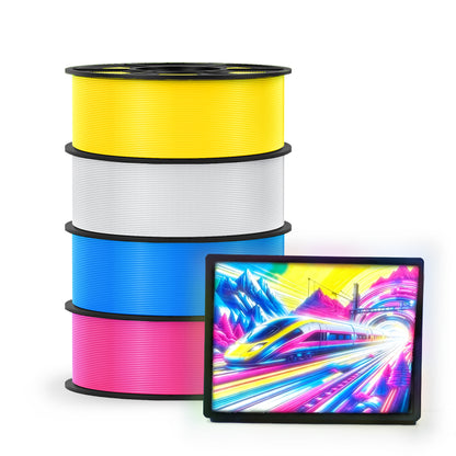 LEVEMAKER PLA CMYK 3D Printer Filament Bundle 1.75mm (4x1kg Set) for Multi-Color Lithophane