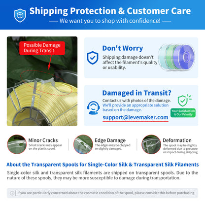 LEVEMAKER PLA Translucent 3D Printer Filament 1.75mm Semi-Transparent Clear PLA for Light Diffusion & Lampshades, Compatible with Bambu Lab / Creality (1kg / 2.2lbs)