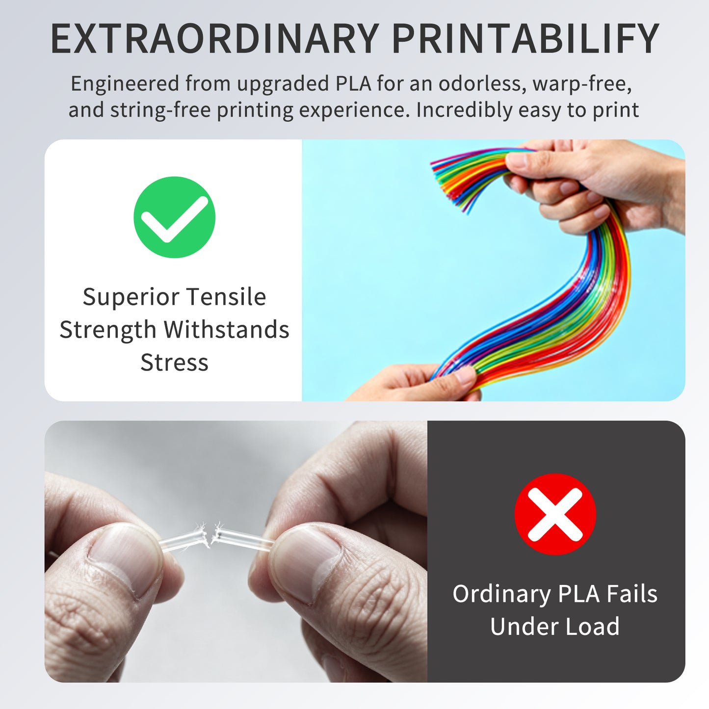 LEVEMAKER Dual-color Silk PLA 3D Printing Filament  1.75MM 1KG--Silk + Color Blend