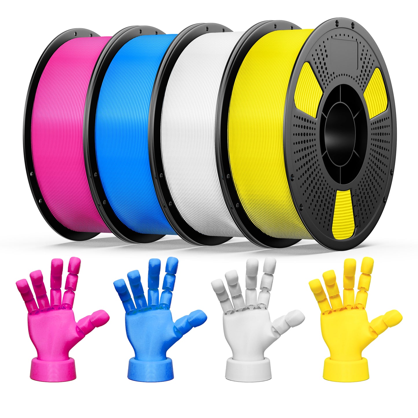 LEVEMAKER PLA CMYK 3D Printer Filament Bundle 1.75mm (4x1kg Set) for Multi-Color Lithophane