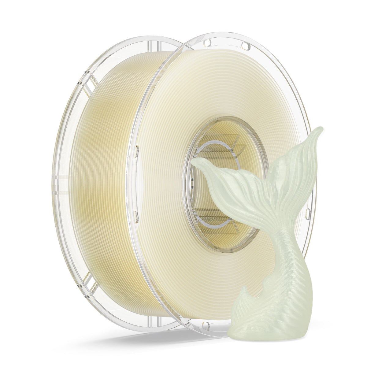 LEVEMAKER PLA Translucent 3D Printer Filament 1.75mm Semi-Transparent Clear PLA for Light Diffusion & Lampshades, Compatible with Bambu Lab / Creality (1kg / 2.2lbs)