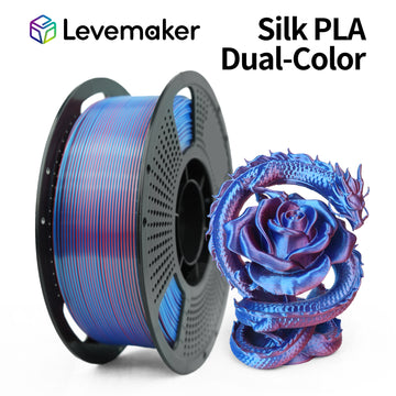 LEVEMAKER Dual-color Silk PLA 3D Printing Filament  1.75MM 1KG--Silk + Color Blend