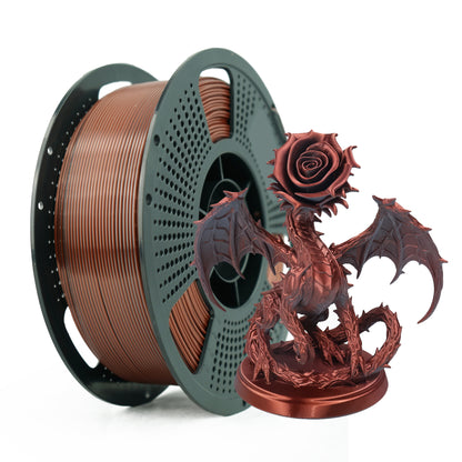 LEVEMAKER Dual-color Silk PLA 3D Printing Filament  1.75MM 1KG--Silk + Color Blend