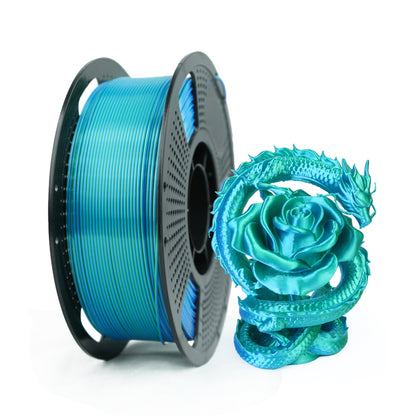 LEVEMAKER Dual-color Silk PLA 3D Printing Filament  1.75MM 1KG--Silk + Color Blend