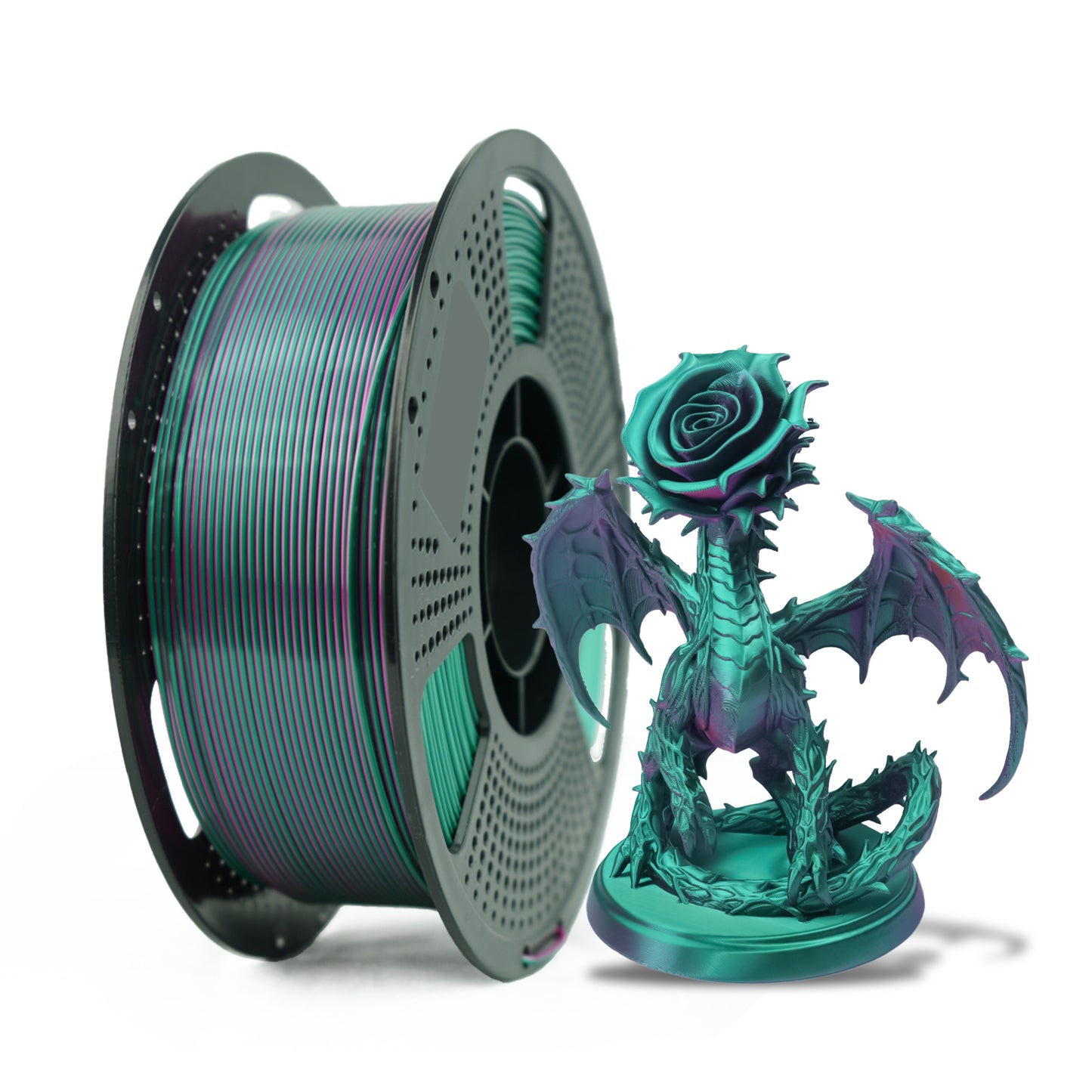 LEVEMAKER Dual-color Silk PLA 3D Printing Filament  1.75MM 1KG--Silk + Color Blend