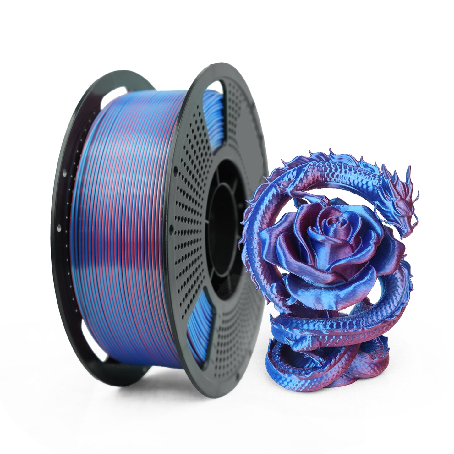 LEVEMAKER Dual-color Silk PLA 3D Printing Filament  1.75MM 1KG--Silk + Color Blend
