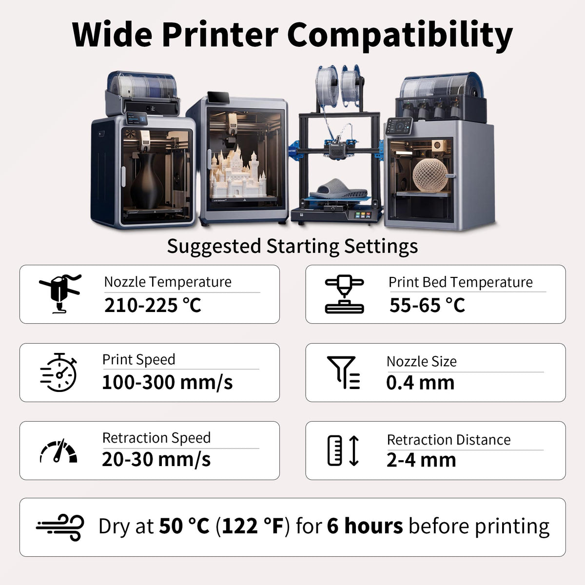 LEVEMAKER PLA Translucent 3D Printer Filament 1.75mm Semi-Transparent Clear PLA for Light Diffusion & Lampshades, Compatible with Bambu Lab / Creality (1kg / 2.2lbs)