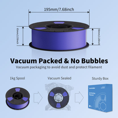 LEVEMAKER PLA 3D Printer Filament 1.75mm 1KG-- Beginner Friendly